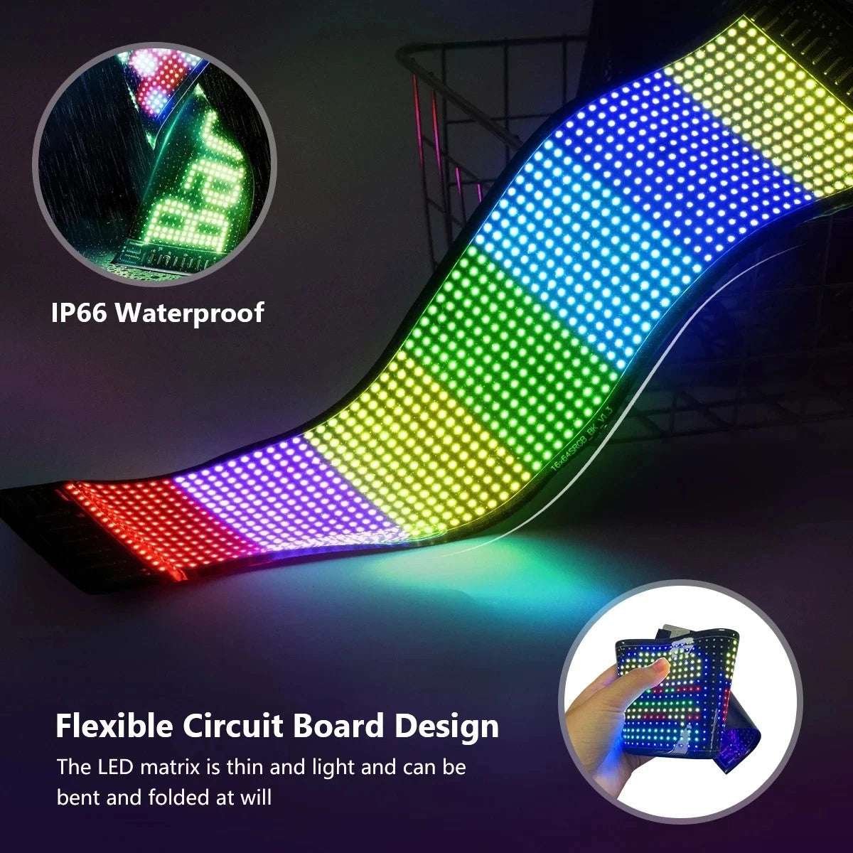 Flash SaleDIY Car Dynamic LED Smart Colorful Eye Lamp Soft Screen