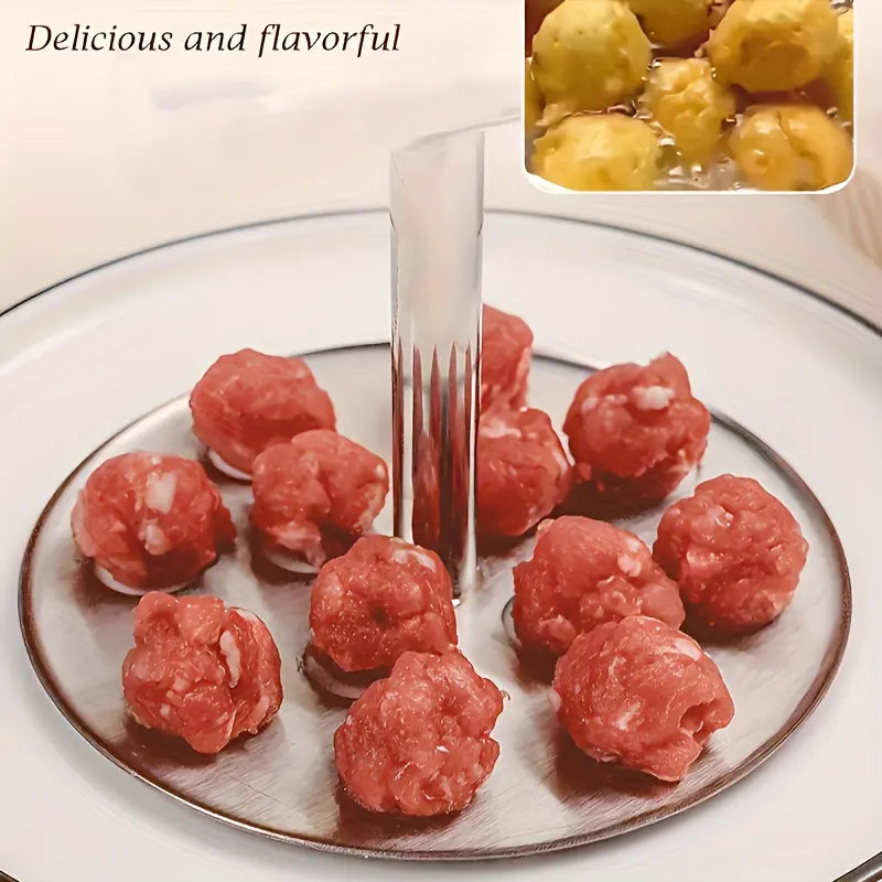Stainless Steel Meatball Maker with 6 Holes for Quick DIY Meatballs