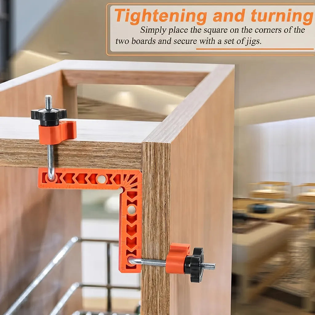 Perfect 90° Corners Made Easy – Professional Corner Clamp & Positioning Jig Set for Woodworking