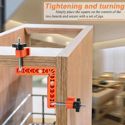 Perfect 90° Corners Made Easy – Professional Corner Clamp & Positioning Jig Set for Woodworking