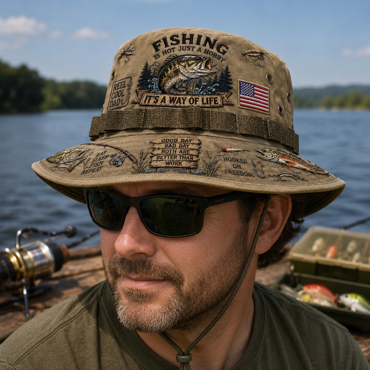 Last Day Promo: 49% OFF Fishing Is a Way of Life Boonie Hat