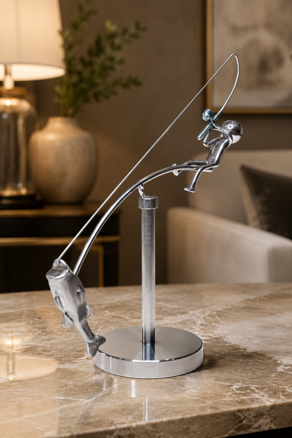 The Fisherman Balancing Sculpture
