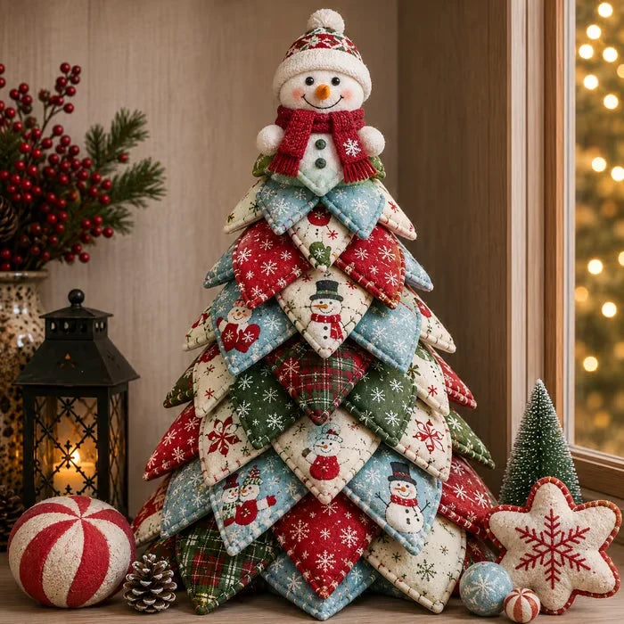 LAST DAY 50% OFF - DIY Quilted Christmas Tree Kit – Handmade Fabric Holiday Tabletop Tree Decor
