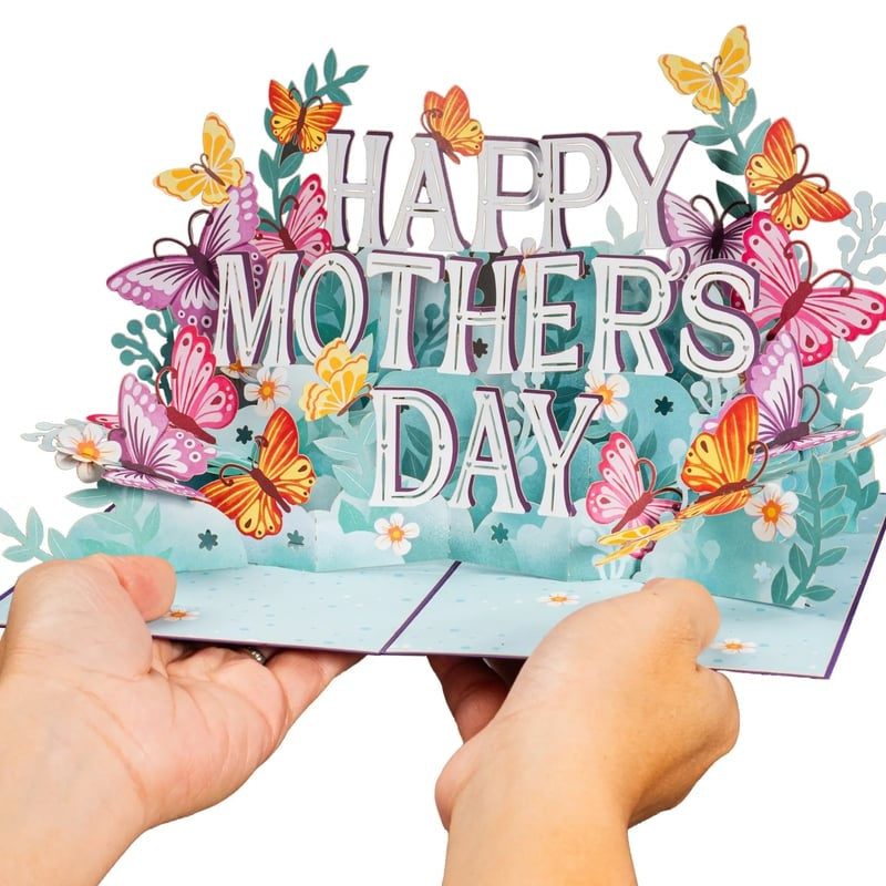 Paper Love Mother's Day Card, Happy Mothers Day Pop Up Card 3D Design
