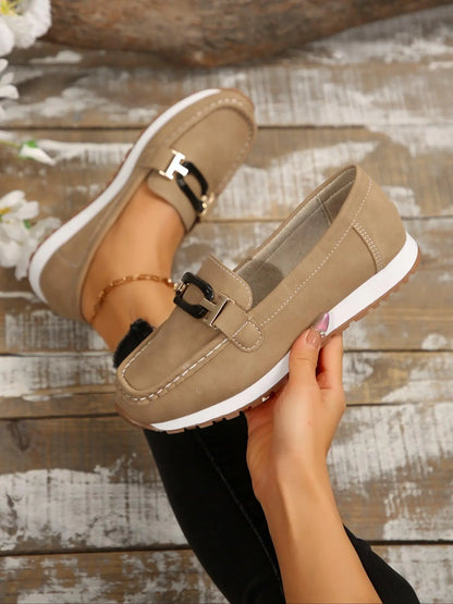 Women's Loafers – Round Toe, Slip-On, Lightweight