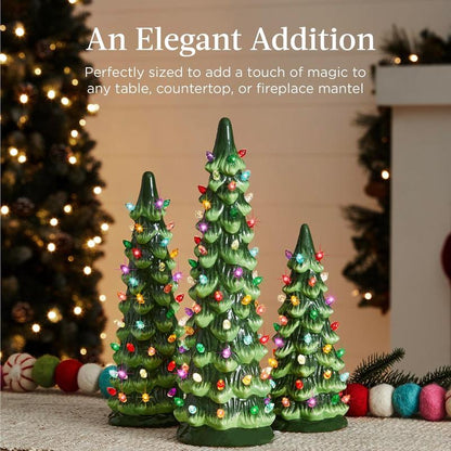 Retro Hand-Painted Tabletop Christmas Trees (Limited Quantities Available)