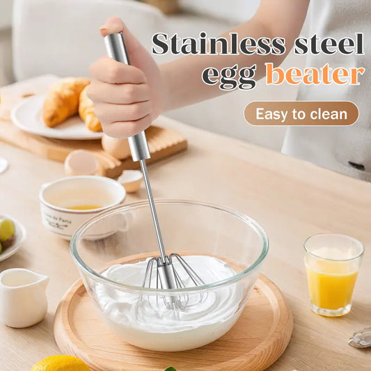 2 PCS Rustproof Hand Push Whisk For Baking & Daily Drinks