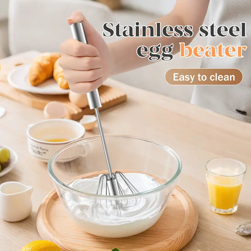 Hot Sale 50% OFF | Stainless Steel Push Whisk | Effortless Mixing for Baking & Cooking