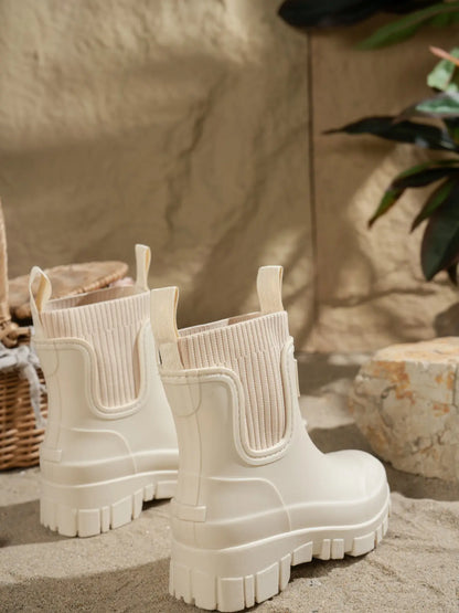 Women's Knit Boots – Chunky Sole, Waterproof