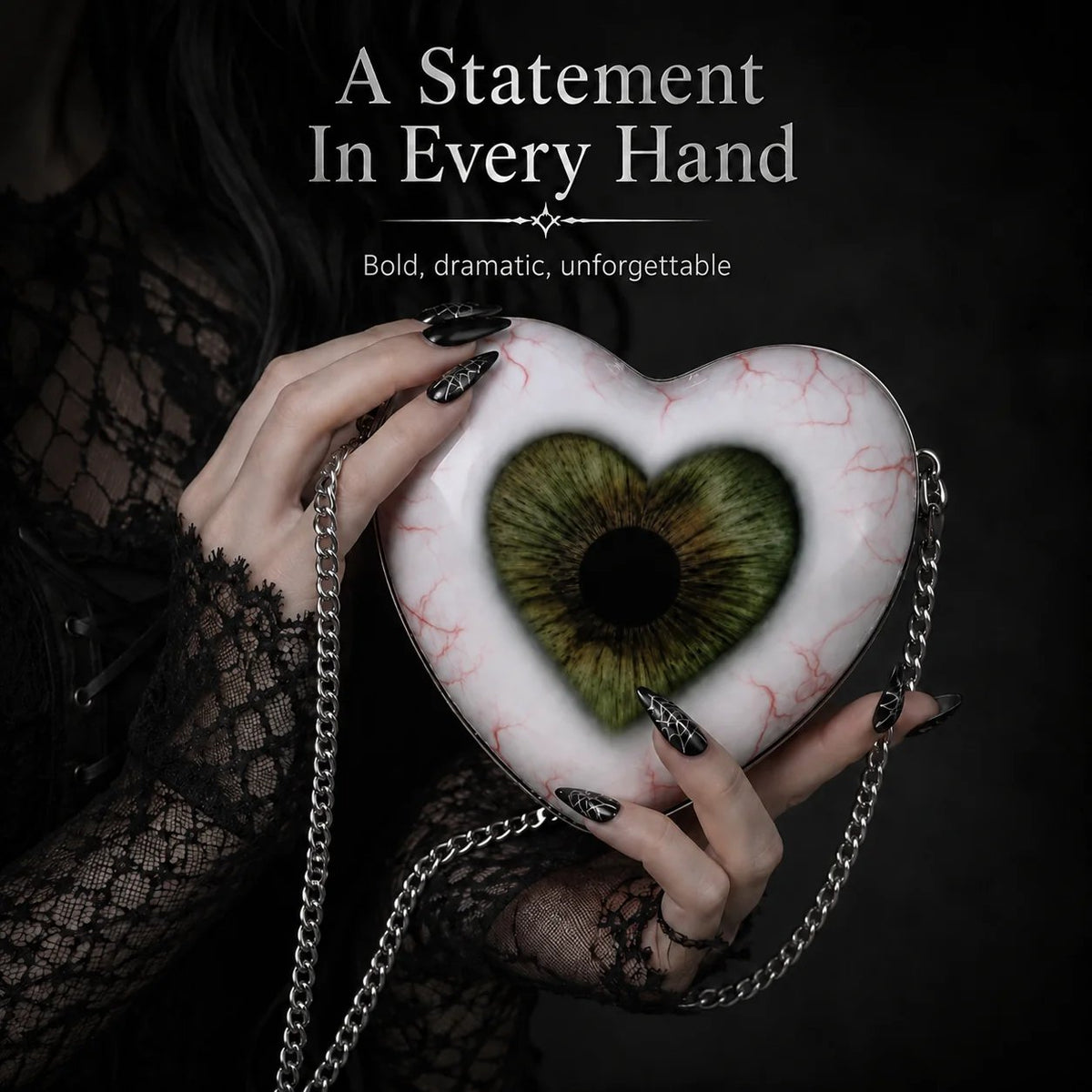 Last Day 50% OFF Gothic Heart Eye Statement Crossbody Bag