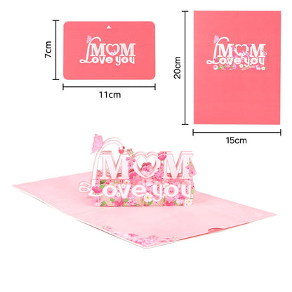 Paper Love Mother's Day Card, Happy Mothers Day Pop Up Card 3D Design
