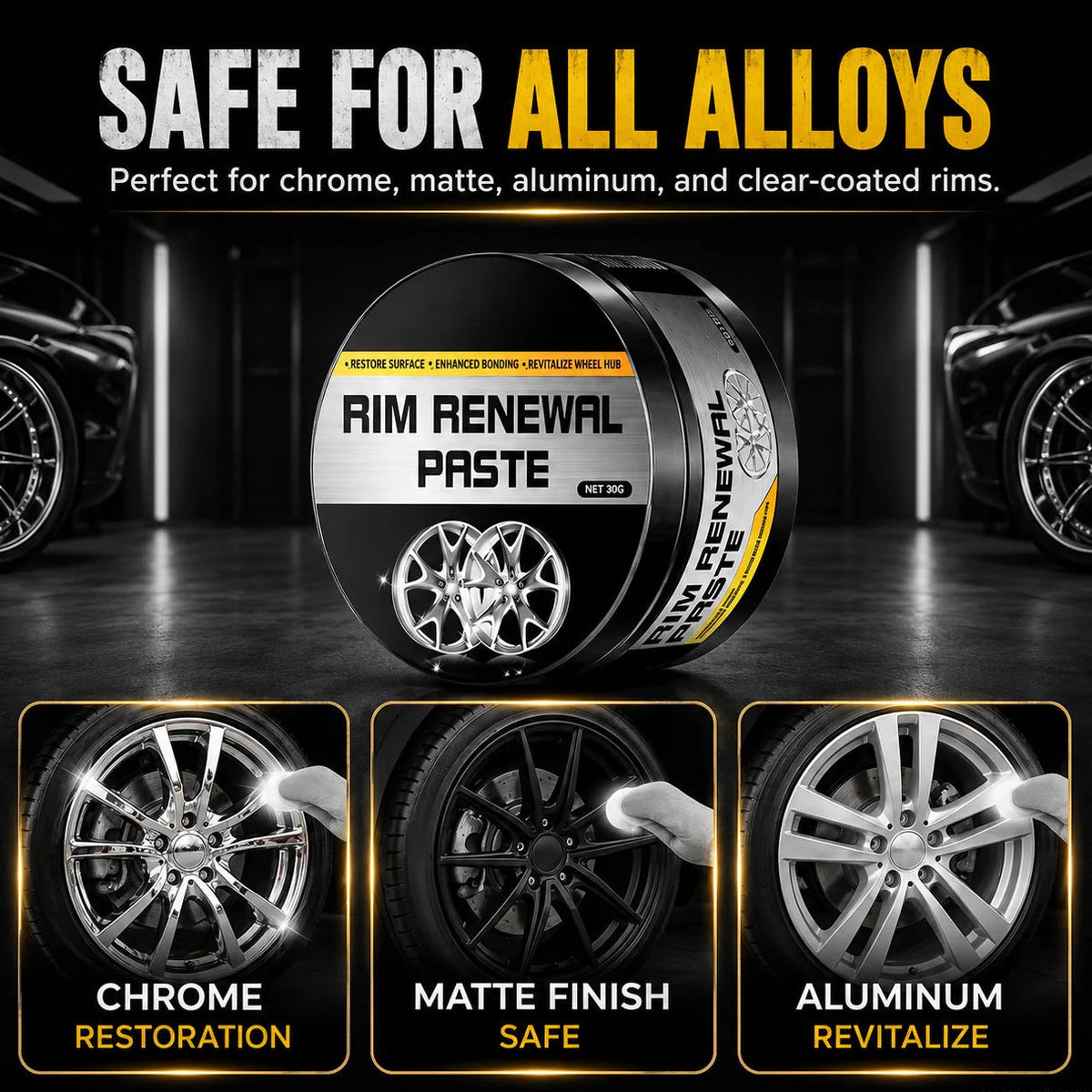 2026 HOT SALE50K+ SOLD! All‑in‑One Wheel Restoration Paste