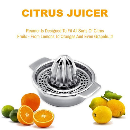 HOT SALE 50%OFF Stainless Steel Manual Citrus Juicer – Multi-Fruit Press for Orange, Lemon & Grapefruit