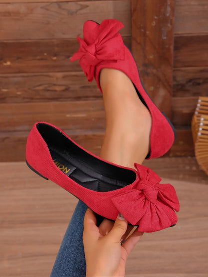Women's Butterfly Print Flats – Pointed Toe, Slip-On