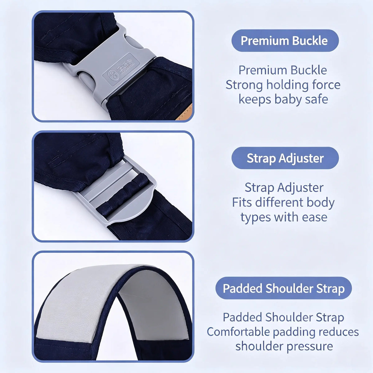 Adjustable Single-Shoulder Portable Strap, Lightweight Breathable Mesh Hip Bag Strap