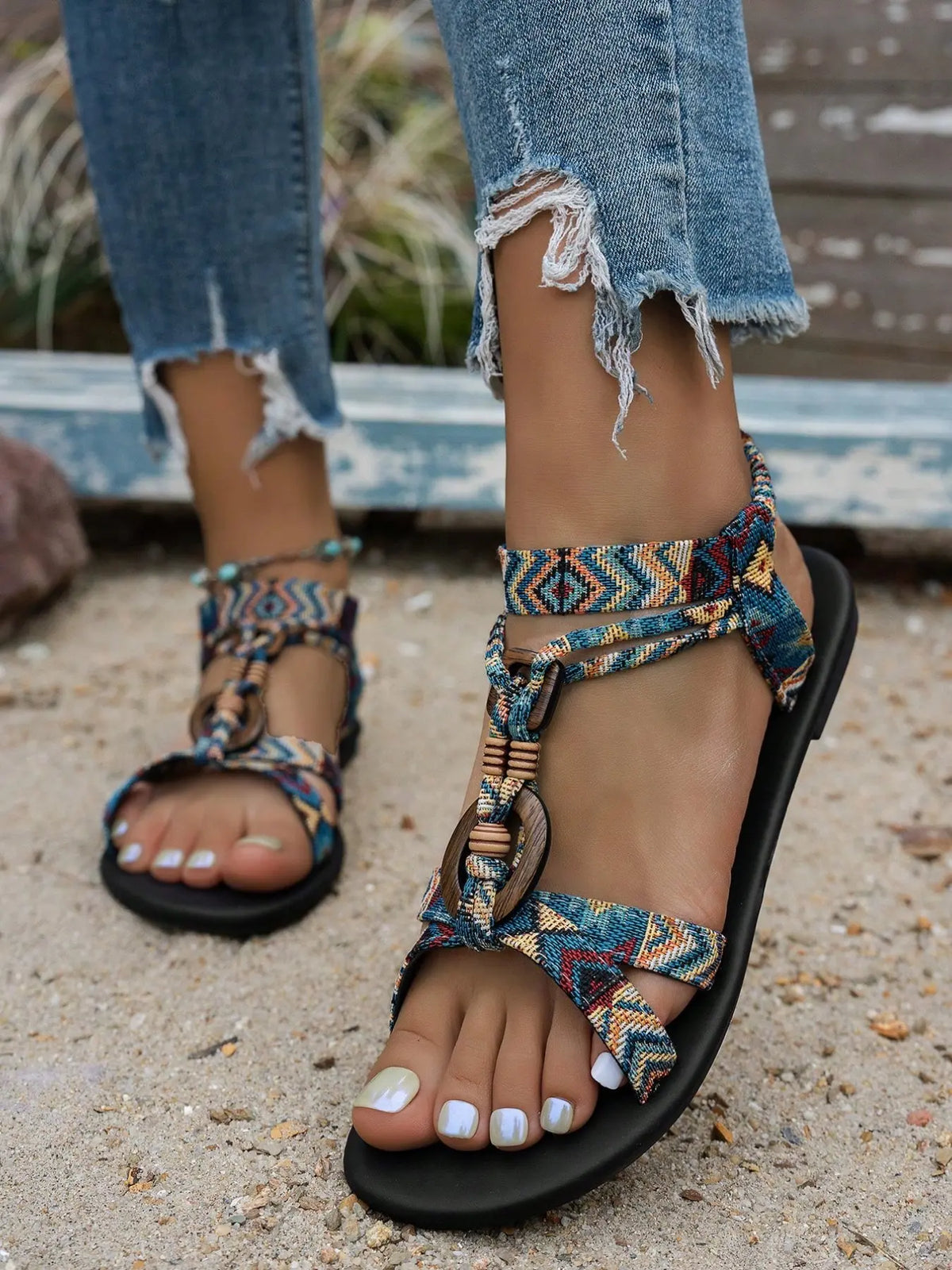Women's Boho Rubber Sandals