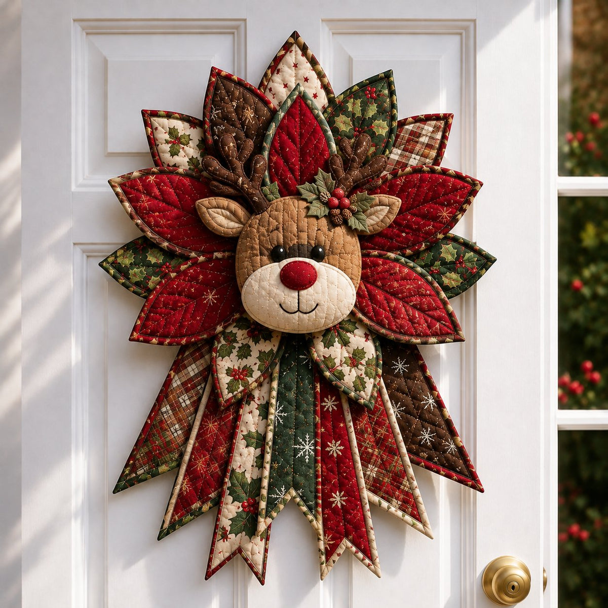 Beginner-Friendly Oversized Christmas Character Quilted Door Hanger Sewing Kit | Complete Kit with All Tools & Step-by-Step Guide Included
