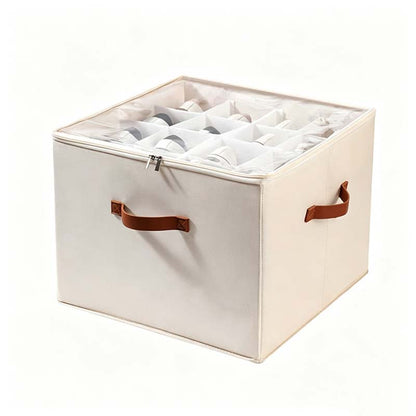 Foldable Shoe Organizer for Closet with Clear Cover
