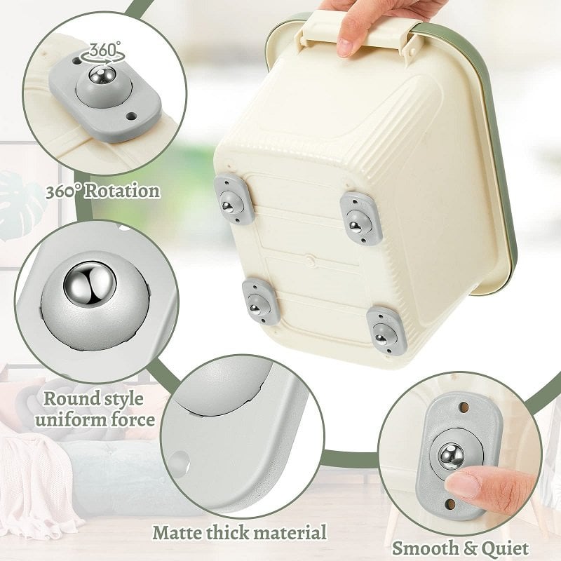 Stainless Steel Paste Universal Wheel– Drill-Free 360° Rolling Wheels