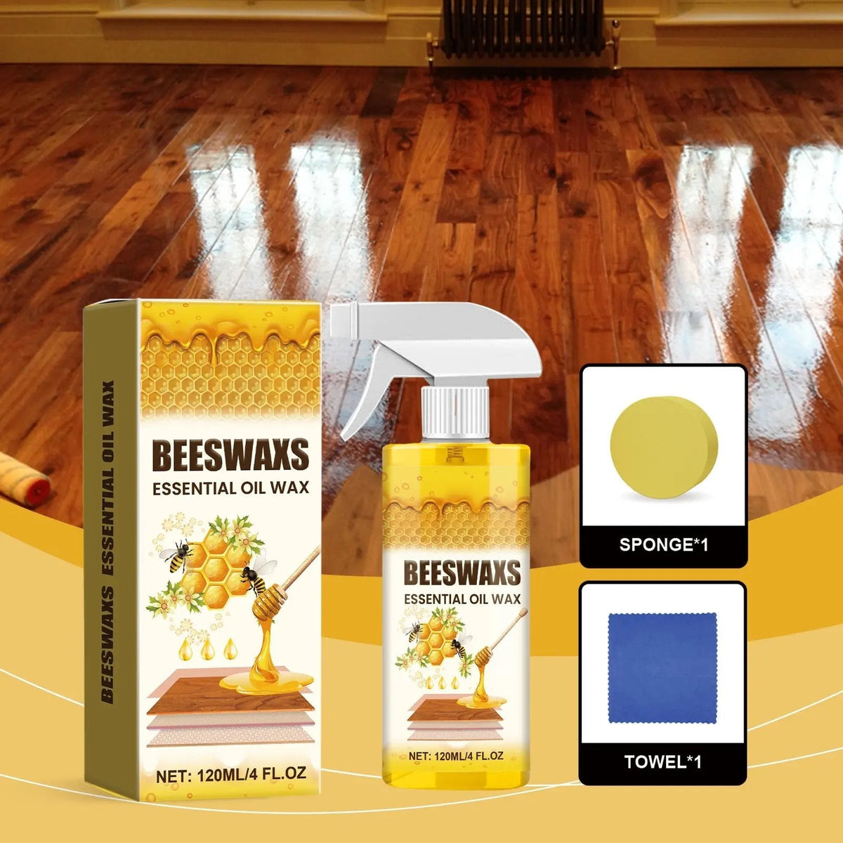 Beeswax Wood Polish Spray – Restore, Protect & Bring Back Natural Wood Shine