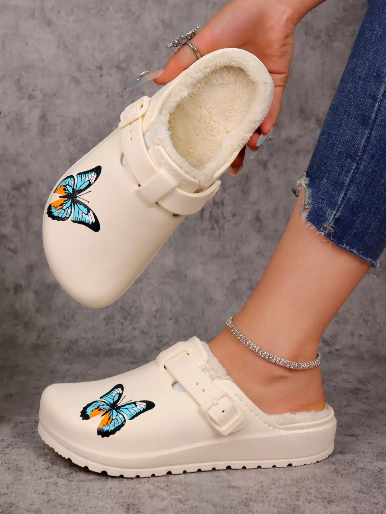 Women's Butterfly Print EVA Slippers – Lightweight, Breathable