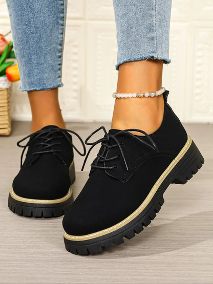 Women's Loafers – Chunky Sole, Lace-Up