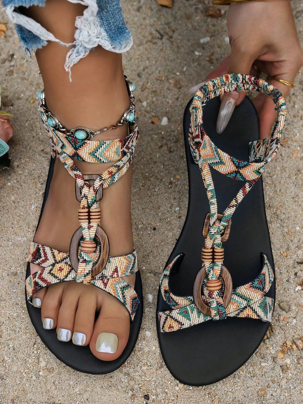 Women's Boho Rubber Sandals