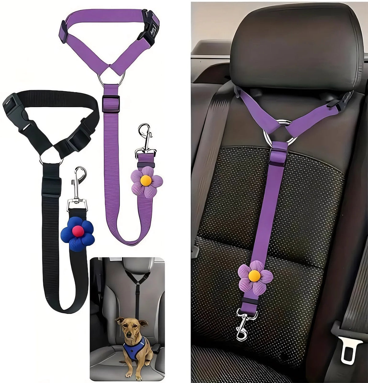 LIMITED TIME OFFER: BUY 1 GET 1 FREE! 2-Pack Dog Travel Safety Belts — Keep Your Pup Safe on Every Ride