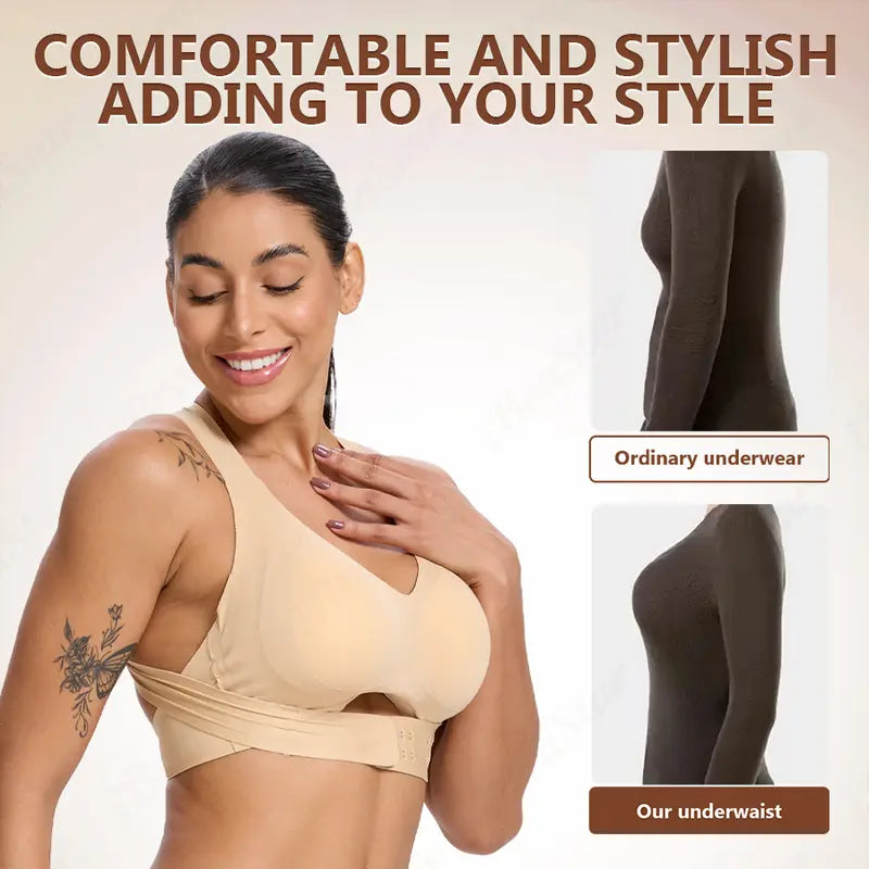 Postural correction Women’s Beige Wireless Bra