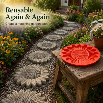 Reusable Sunflower Stepping Stone Mold!!!