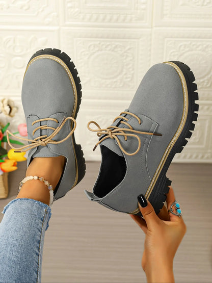 Women's Loafers – Chunky Sole, Lace-Up