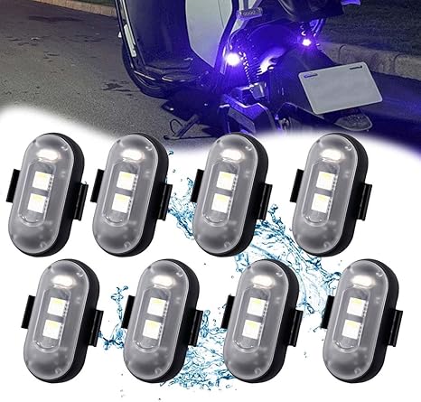 RGB LED Strobe Light Kit - Wireless Remote Multi-Mode Flashing For Night Riding Visibility & Safety Upgrade