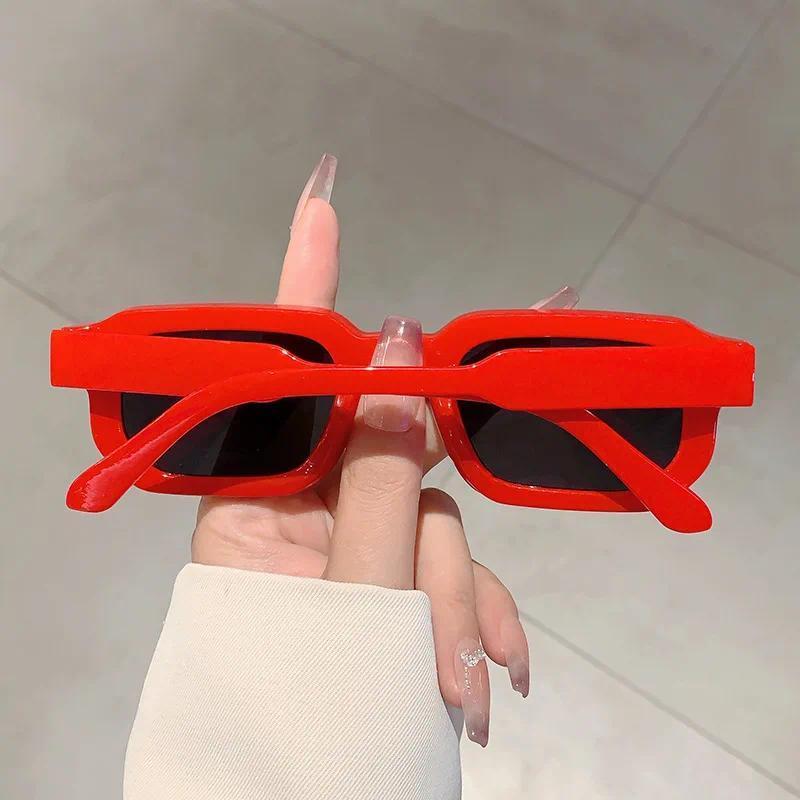 6 - Pack Vintage Rectangle Frame Sunglasses for Men & Women with UV400 Protection