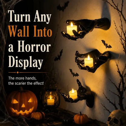Gothic Hand Wall Candle Holders – Halloween Decor