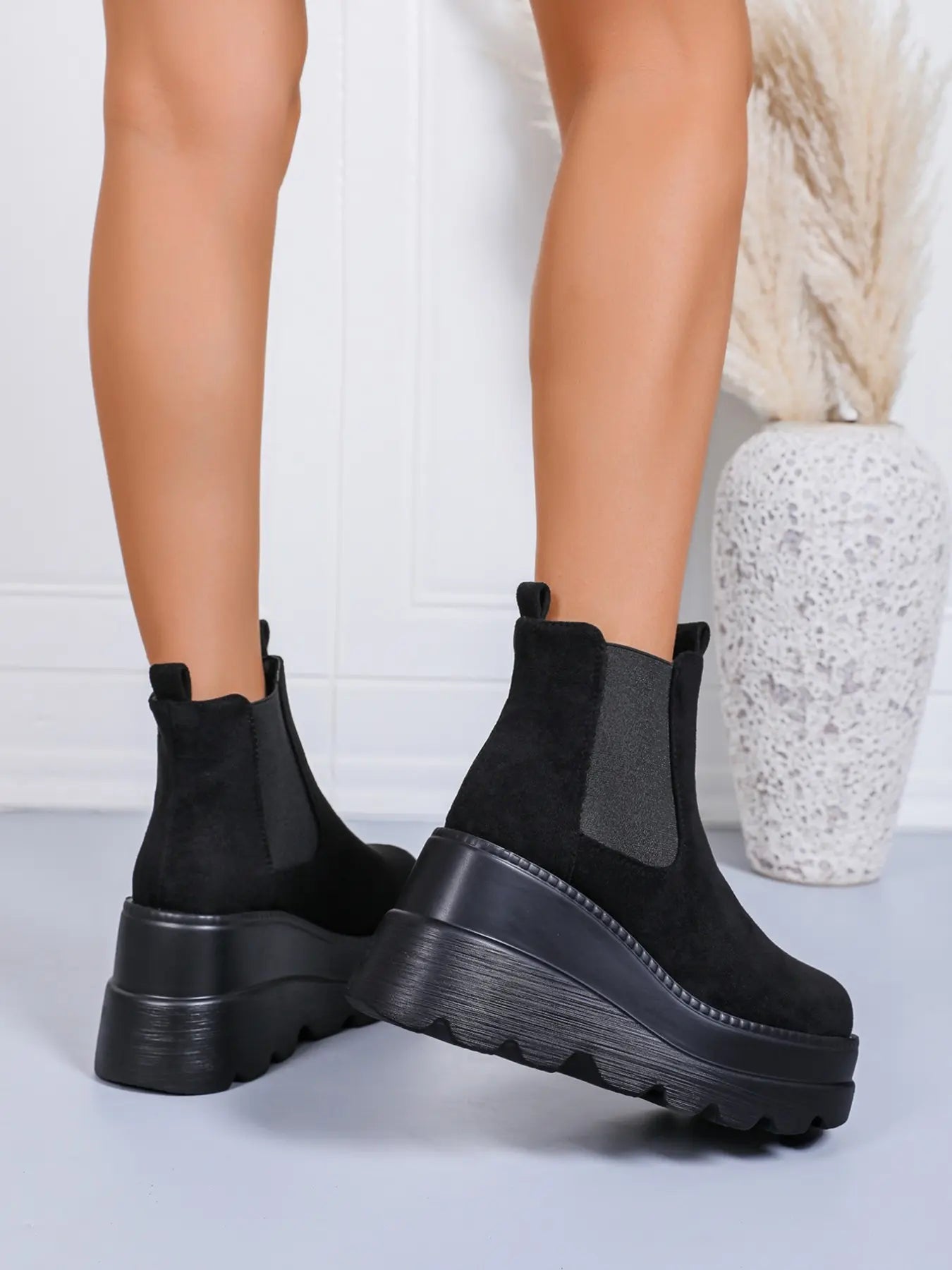 Women's Velvet Boots – High Heel, Non-Slip