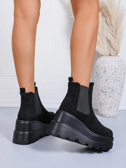 Women's Velvet Boots – High Heel, Non-Slip