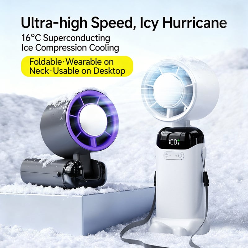 2026 Flagship 5-in-1 Foldable Handheld Cooling Fan