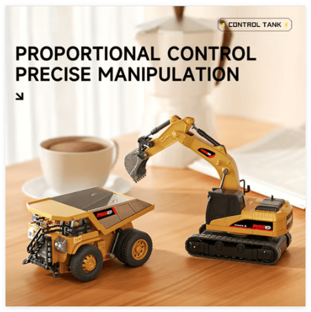 1:64 Premium Alloy Mini RC Construction Set