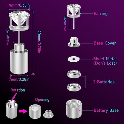 Light-Up LED Stud Earrings – Dazzling Glow for Parties & Festivals
