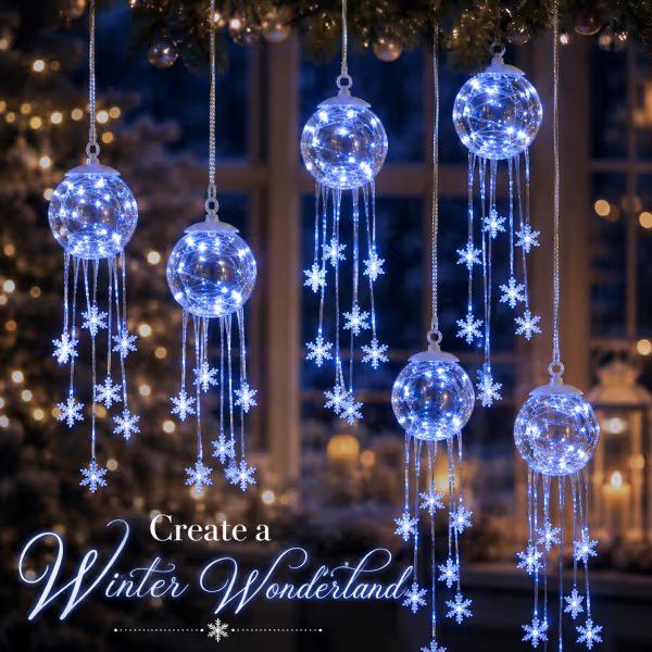 Winter Magic Snowflake – LED Hanging Christmas Ornament