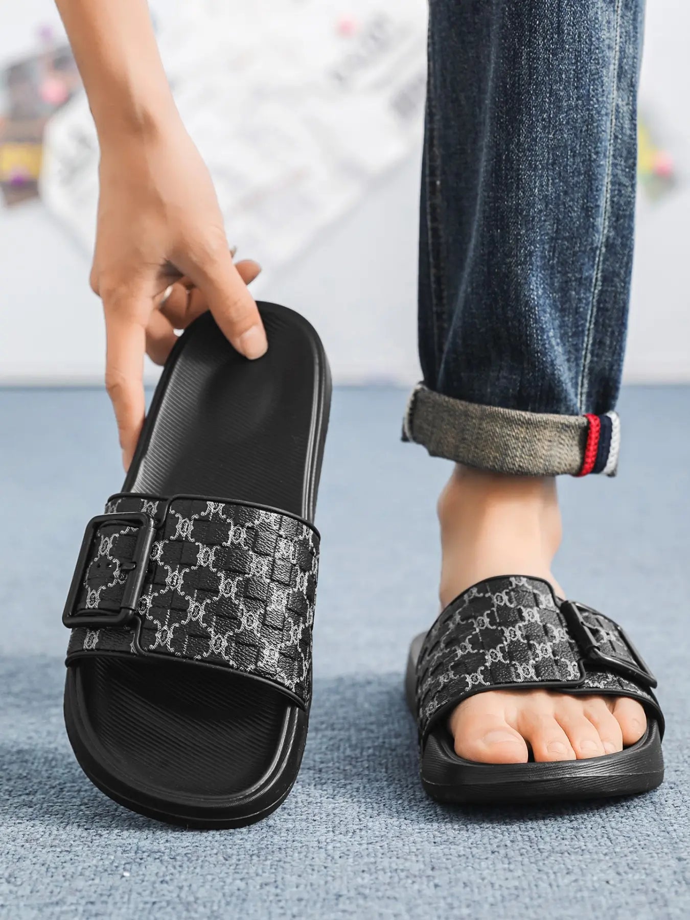 Women's Floral Sandals – Slip-On, Lightweight