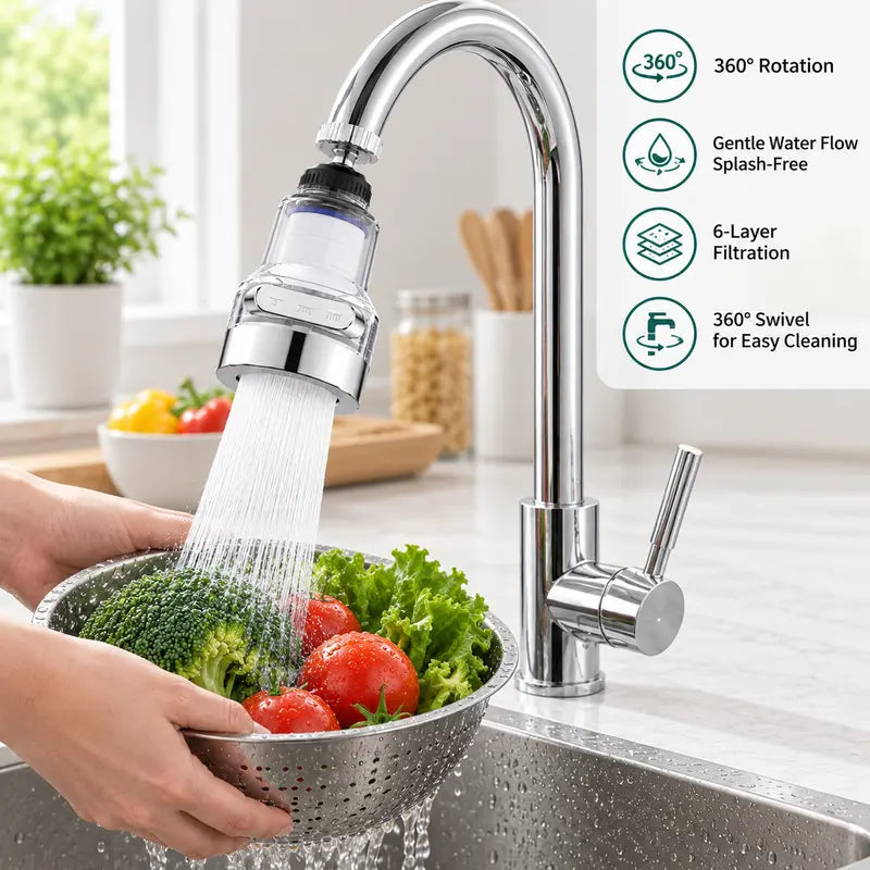 2 Count, 360° Swivel Faucet Filter Attachment