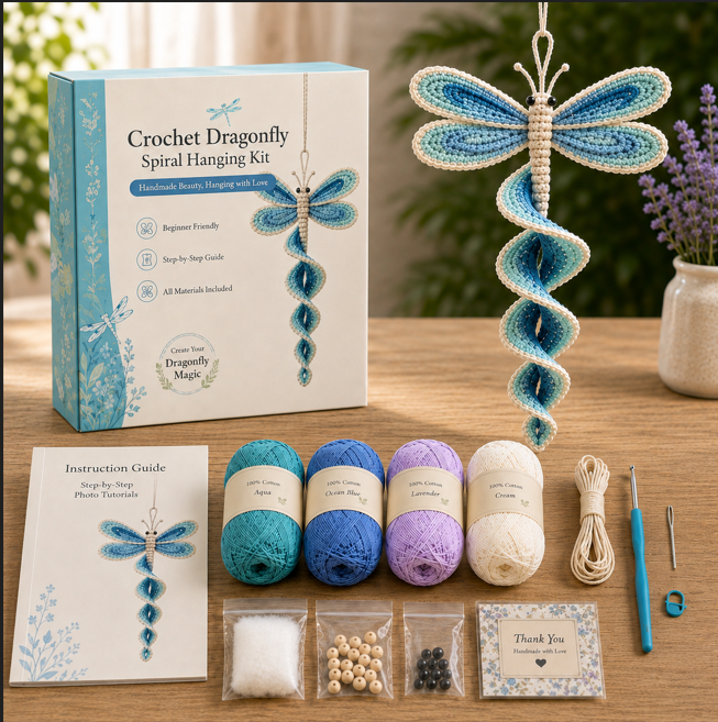 DIY Crochet Garden Friends Spiral Hanging Kit