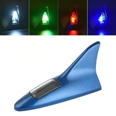 Solar Shark Fin LED Antenna – Flashing Safety Warning Light for Any Vehicle