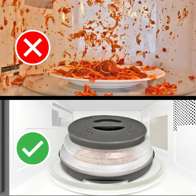 Multifunctional Collapsible Silicone Food Cover — Oil-Resistant & Splash-Proof