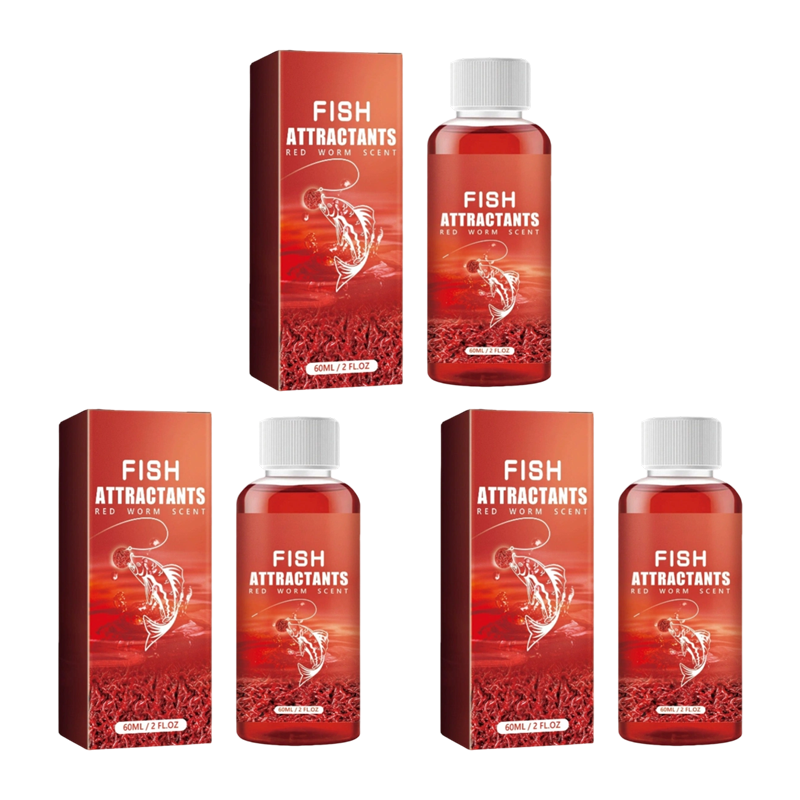 Angler's Secret Concentrated Red Worm Fishing Attractant – Draw More Fish, Faster Bites