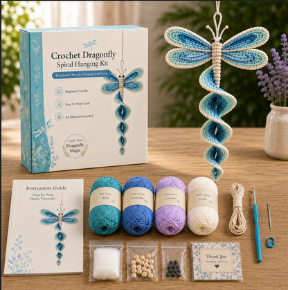 Buy 3 Get 1 FreeCrochet Spiral Hanging Kit – Beginner-Friendly DIY Garden Animal Decor