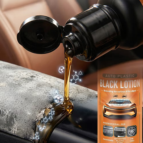 2026 New Upgrade! Plastic Restorer for Cars – Interior Trim Cleaner, Stain Remover & Deep Black Shine Restoring Spray