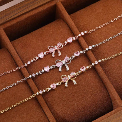 Crystal Bow Bracelet – Elegant Wrist Jewelry with a Romantic Touch