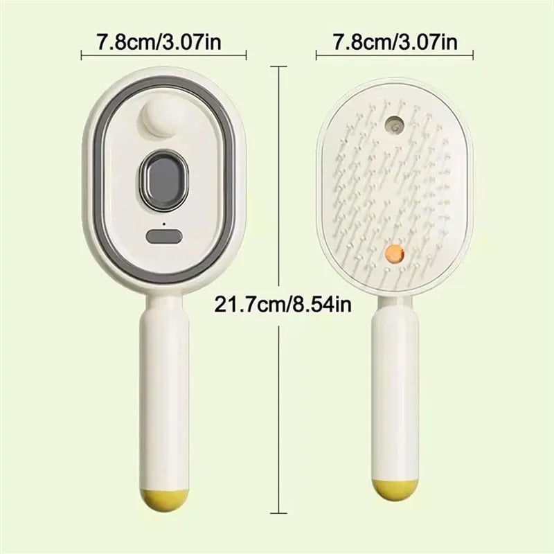 Rechargeable Hair Straightener Brush with Detangling Comb